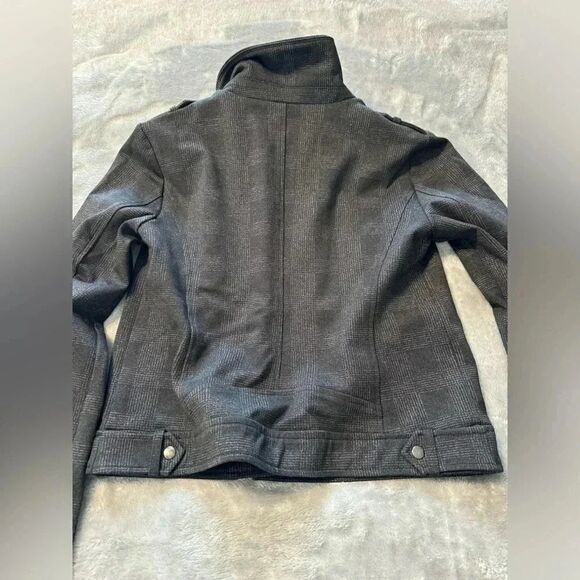 Apt 9 Moto Jacket Gray Plaid | Size XS - Picture 8 of 9